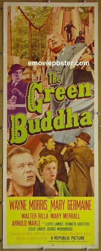 a353 GREEN BUDDHA insert movie poster '55 Wayne Morris