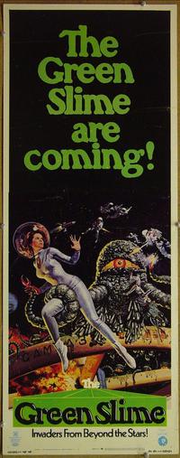 a355 GREEN SLIME insert movie poster '69 classic cheesy sci-fi!