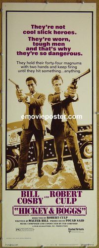 a385 HICKEY & BOGGS insert movie poster '72 Bill Cosby, Culp