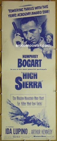 a387 HIGH SIERRA insert movie poster R52 Humphrey Bogart