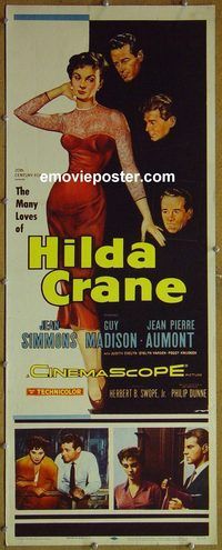 a388 HILDA CRANE insert movie poster '56 Jean Simmons, Guy Madison