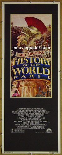 a389 HISTORY OF THE WORLD PART I insert movie poster '81 Mel Brooks