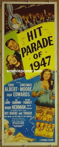 a390 HIT PARADE OF 1947 insert movie poster '47 Woody Herman
