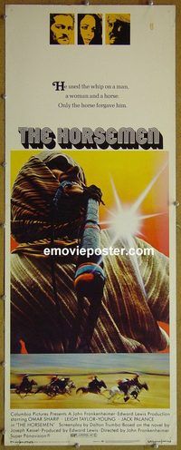 a402 HORSEMEN insert movie poster '71 Omar Sharif, Frankenheimer