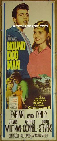 a405 HOUND-DOG MAN insert movie poster '59 Fabian, Carol Lynley