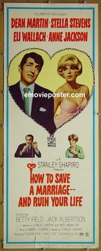 a411 HOW TO SAVE A MARRIAGE insert movie poster '68 Dean Martin