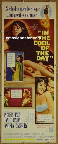 a430 IN THE COOL OF THE DAY insert movie poster '63 Jane Fonda