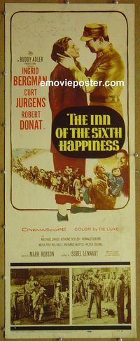 a434 INN OF THE SIXTH HAPPINESS insert movie poster '59 Bergman