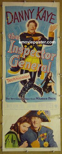 a436 INSPECTOR GENERAL insert movie poster '50 Danny Kaye, Slezak
