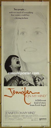 a454 JENNIFER ON MY MIND insert movie poster '71 Tippy Walker