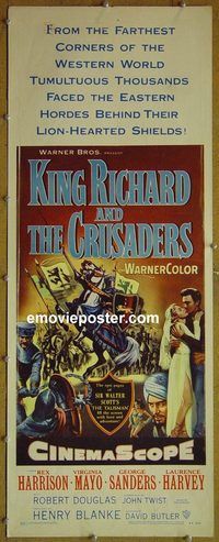 a479 KING RICHARD & THE CRUSADERS insert movie poster '54 Harrison