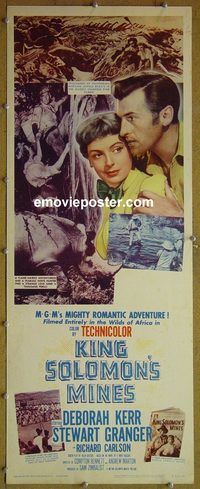 a481 KING SOLOMON'S MINES insert movie poster R62 Deborah Kerr