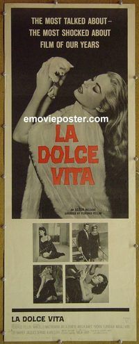 a493 LA DOLCE VITA insert movie poster '61 Federico Fellini