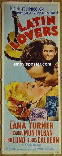a504 LATIN LOVERS insert movie poster '53 Lana Turner, Montalban