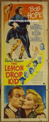a512 LEMON DROP KID insert movie poster '51 Bob Hope, Maxwell