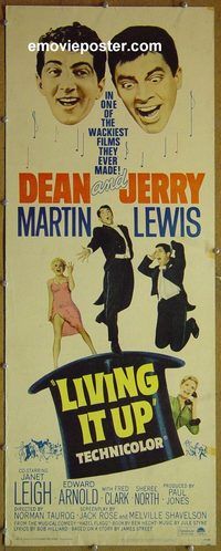 a523 LIVING IT UP insert movie poster R65 Martin & Lewis!