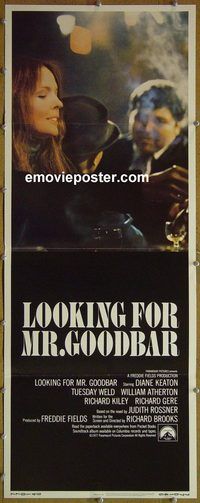 a532 LOOKING FOR MR GOODBAR insert movie poster '77 Diane Keaton