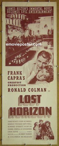 a534 LOST HORIZON insert movie poster R48 Ronald Colman