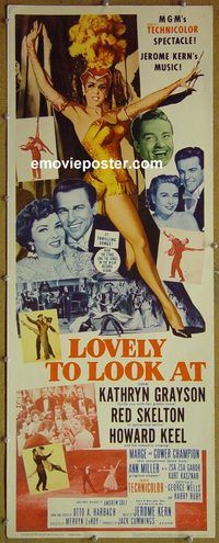 a541 LOVELY TO LOOK AT insert movie poster R62 Kathryn Grayson