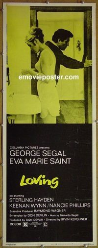 a542 LOVING insert movie poster '70 Segal, Eva Marie Saint