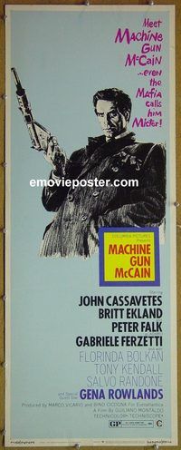 a545 MACHINE GUN McCAIN insert movie poster '70 Cassavetes, Ekland