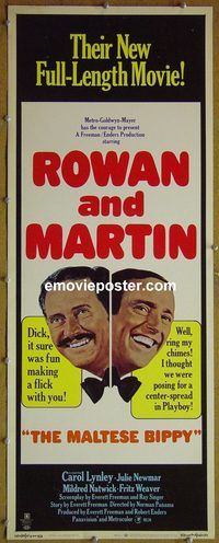 a551 MALTESE BIPPY insert movie poster '69 Rowan & Martin