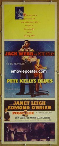 a701 PETE KELLY'S BLUES insert movie poster '55 Jack Webb