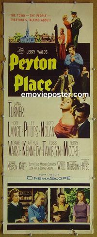 a703 PEYTON PLACE insert movie poster '58 Lana Turner
