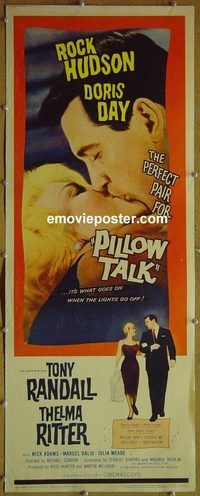 a708 PILLOW TALK insert movie poster '59 Rock Hudson, Day