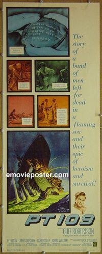 a733 PT 109 insert movie poster '63 J.F.K., Cliff Robertson