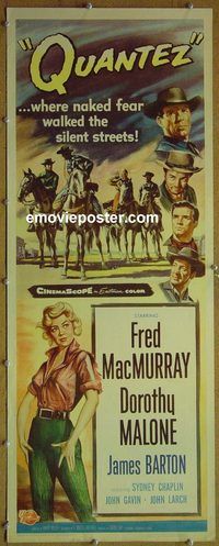 a739 QUANTEZ insert movie poster '57 Fred MacMurray, Malone