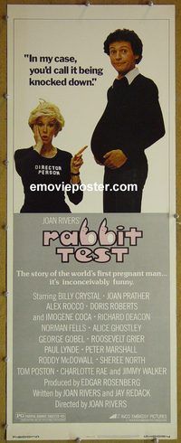 a742 RABBIT TEST insert movie poster '78 Rivers, Crystal