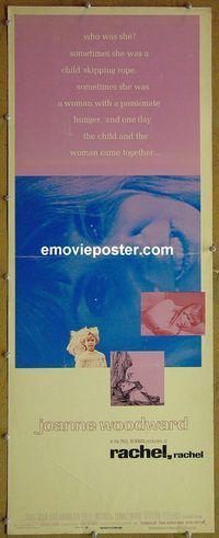a744 RACHEL RACHEL insert movie poster '68 Woodward, Newman