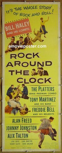 a768 ROCK AROUND THE CLOCK insert movie poster '56 Bill Haley