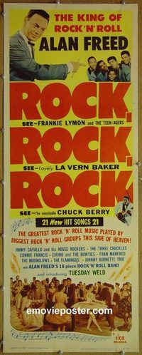 a770 ROCK ROCK ROCK insert movie poster '56 Alan Freed
