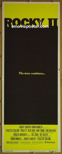a772 ROCKY 2 insert movie poster '79 Sylvester Stallone, stark image
