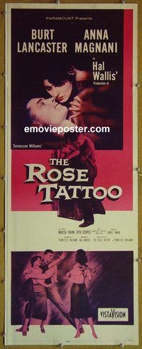 a778 ROSE TATTOO insert movie poster '55 Burt Lancaster, Magnani