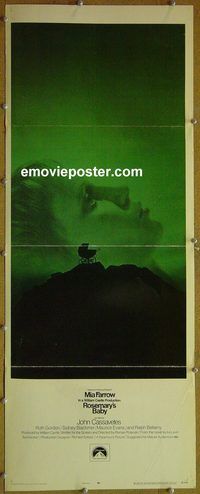 a779 ROSEMARY'S BABY insert movie poster '68 Polanski, Mia Farrow