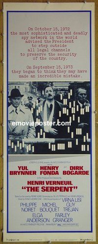 a808 SERPENT insert movie poster '73 Henry Fonda