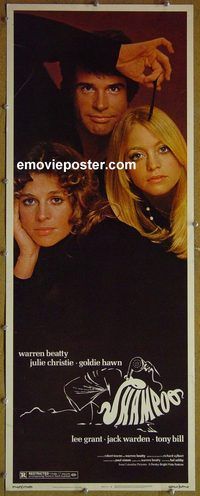 a823 SHAMPOO insert movie poster '75 Beatty, Christie, Hawn