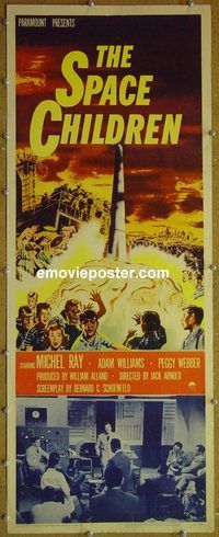 a866 SPACE CHILDREN insert movie poster '58 Jack Arnold