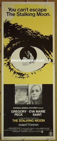 a879 STALKING MOON insert movie poster '68 Gregory Peck, Saint