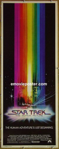 a880 STAR TREK insert movie poster '79 Shatner, Bob Peak art!