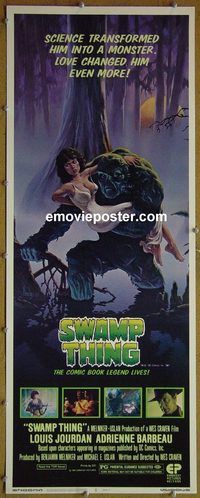 a910 SWAMP THING insert movie poster '82 Wes Craven, Hescox art!