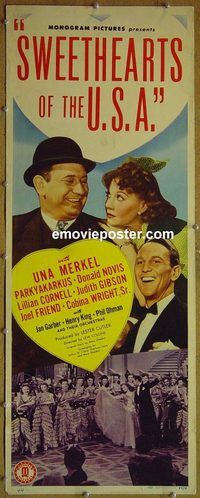 a912 SWEETHEARTS OF THE USA insert movie poster '44 Una Merkel
