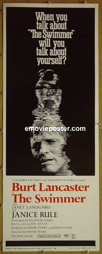 a913 SWIMMER insert movie poster '68 Burt Lancaster, Perry