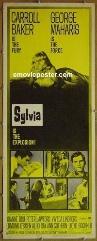 a916 SYLVIA insert movie poster '65 Carroll Baker, George Maharis
