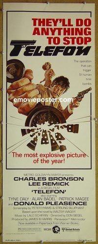 a939 TELEFON insert movie poster '77 Charles Bronson, Remick