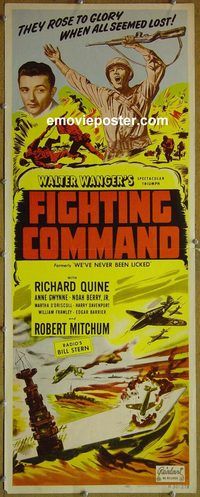 a944 TEXAS TO TOKYO insert movie poster R50 Fighting Command!