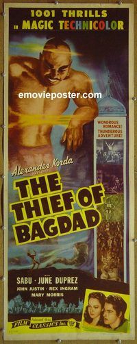 a953 THIEF OF BAGDAD insert movie poster R47 Conrad Veidt, Sabu